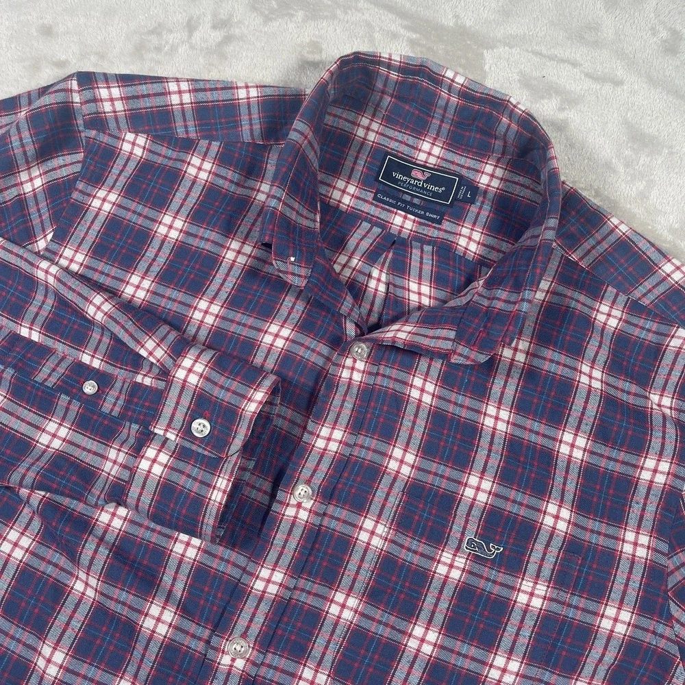 Vineyard Vines Shirt Mens Large Button Up Classic Fit Tucker‎ Shirt Performance